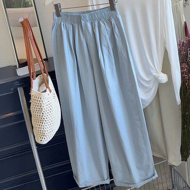 페이퍼먼츠 여성용 퓨어 와이드 여름 밴딩 배기팬츠 11073