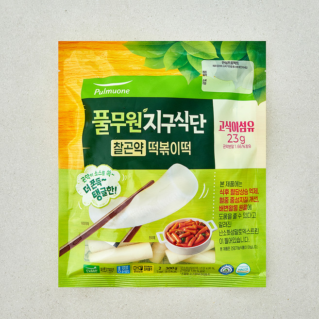 풀무원 지구식단 찰곤약 떡볶이떡, 300g, 1개