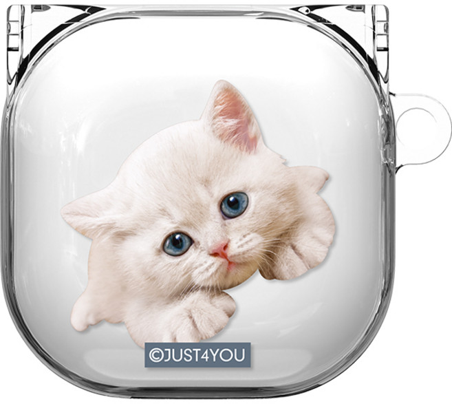 JUST4YOU 프로미슈 펫 갤럭시 버즈2 프로 / 라이브 호환 투명슬림 케이스, 터키시앙고라