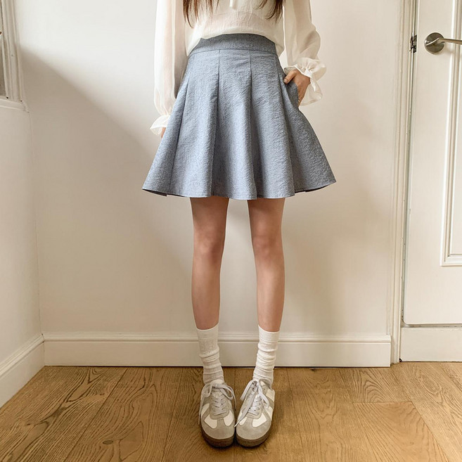 린다샵 랑데뷰 바스락 스트라이프 플리츠 미니 스커트 cpsk7699k62