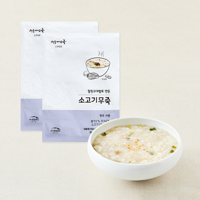 서울마님 소고기무죽, 500g, 2개