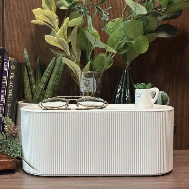 휴즈리버 템바보드 선정리 멀티탭 정리함, 1개, 크림