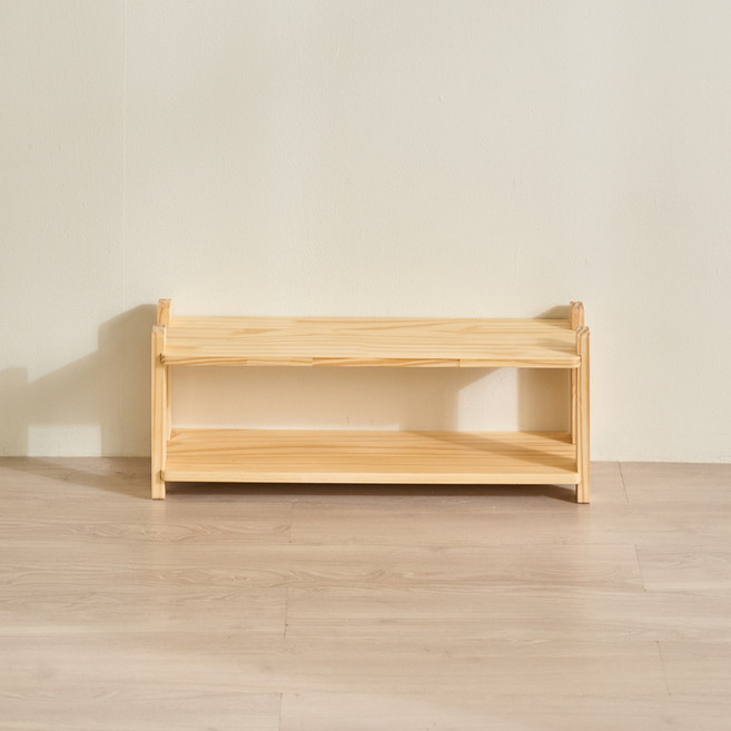 예다움 아동용 원목 신발장 600, 내추럴, 2단