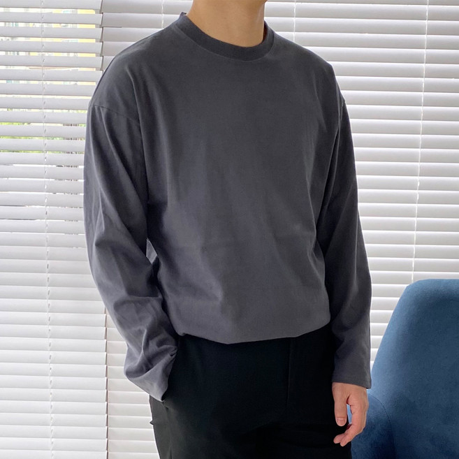 오티디 남녀공용 16수 오버핏 긴팔 티셔츠