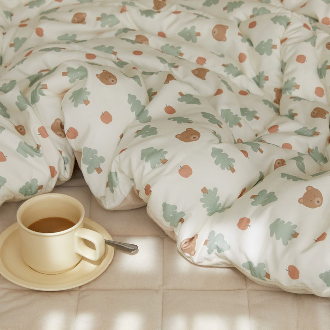 maatila Move 柔軟半超細纖維鋪棉被, 蘋果熊