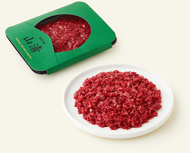 유기축산물 인증 산청 한우 칼다짐육 1등급 (냉장), 200g, 1개