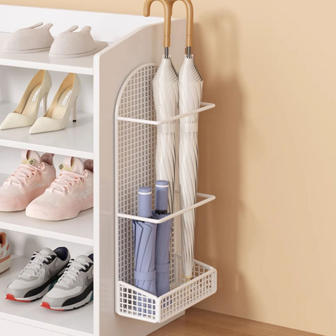 알럽홈 무타공 벽걸이형 우산꽂이 L265, 화이트(L265-WS), 1개