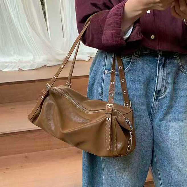 끄레앙 여성용 프리미엄 스웨이드 데일리 숄더백 9299