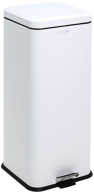 스패로우하우스 스테인레스 대용량 페달 휴지통, 매트화이트