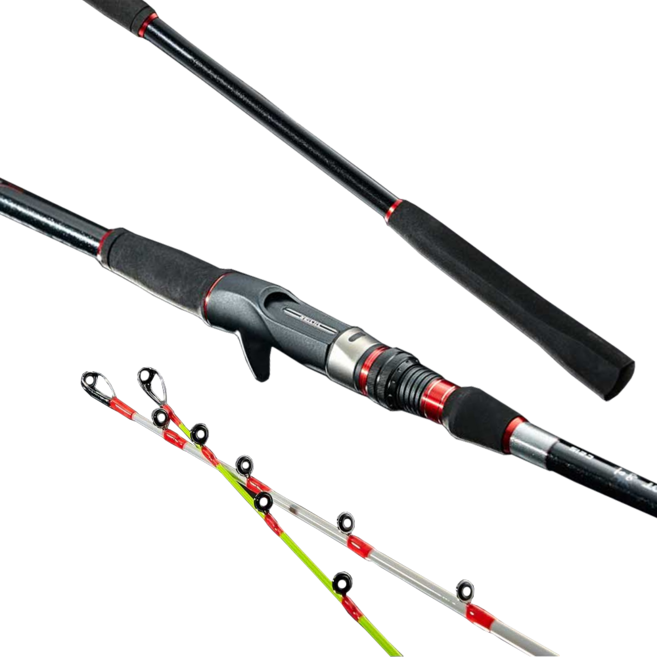 SILSTAR 閃電短章魚 雙竿尾 軟式 硬式 紡車釣竿 S215, 混合色