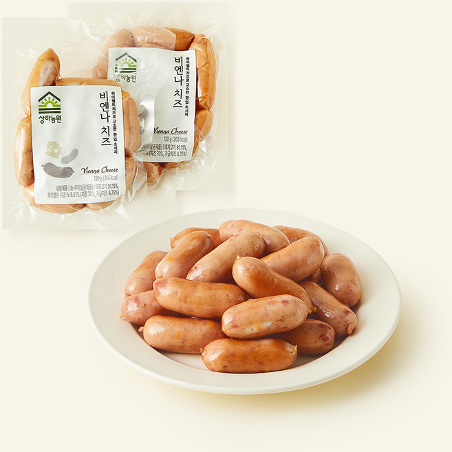 상하농원 비엔나 치즈, 120g, 2개