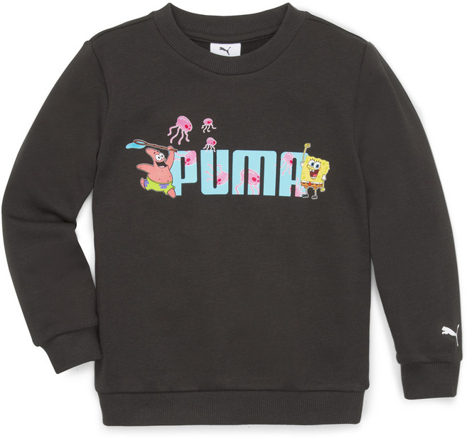 PUMA 兒童海綿寶寶圓領TR SPONGEBOB CREW TR_黑色_67587201