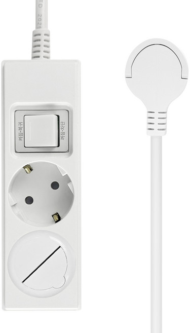 원스탑 제로갭 슬림 납작 멀티탭 과부하차단 절전스위치 고용량 2구 16A + 안전커버 세트, 클린화이트, 1세트, 1.5m