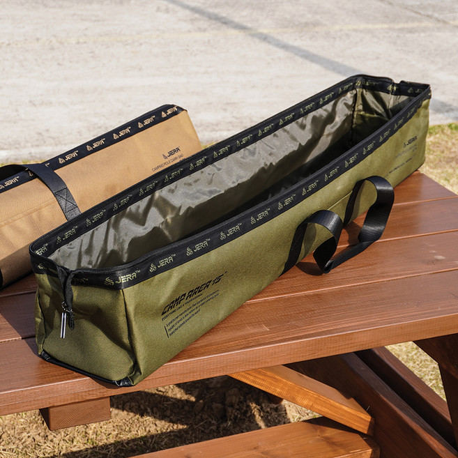 제라 텐트 타프 폴대 낚시대 수납 캠핑용 가방 110cm, 카키, 1개