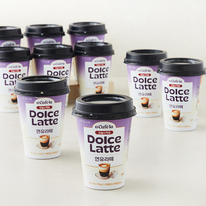 아카페라 오늘의 커피 연유라떼, 10개, 250ml