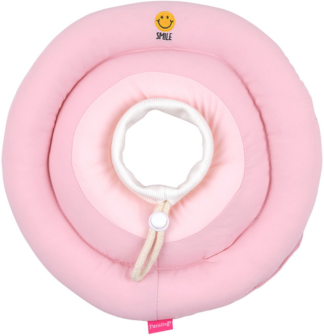 패리스독 반려동물 스마일 넥카라, 핑크, 1개
