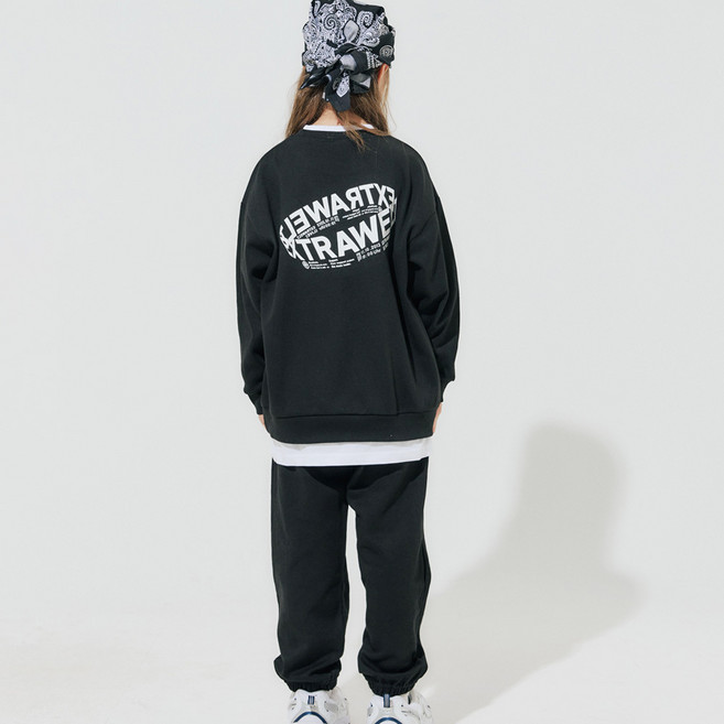 바브키즈 아동용 타원 레터링 상하복 세트