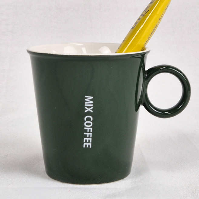 파울러스 뉴 믹스 커피 머그잔, 그린, 1개