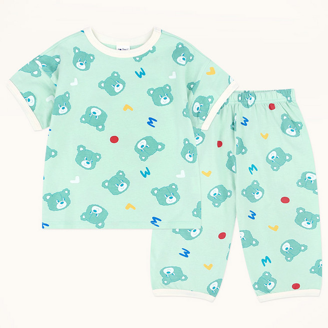 몰리멜리프렌즈 아동용 밍키 베어 루즈핏 실내복 상하의 세트