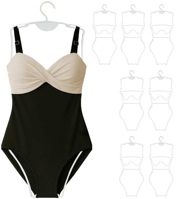 하늬통상 비키니 수영복 옷걸이 대형, 8개, 화이트