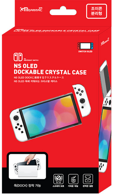 겜맥 닌텐도 스위치 OLED 독에 끼워쓰는 크리스탈 케이스, KMNS-304, 1개