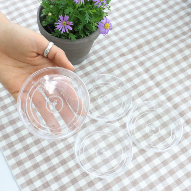 모리앤 아크릴 화분 받침, 투명, 4개