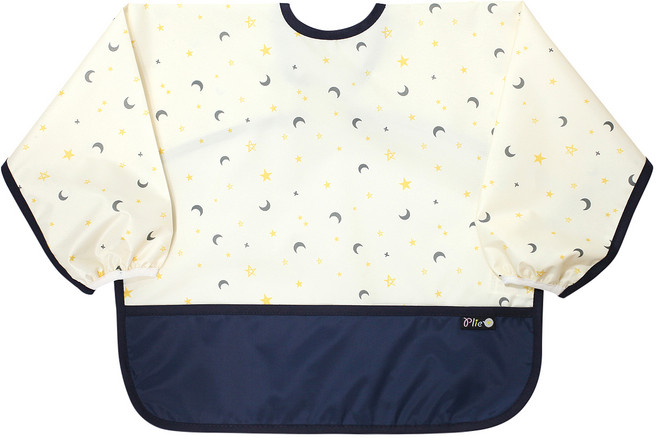 플리에 방수 긴팔 턱받이, 별달, 1개, 1개입