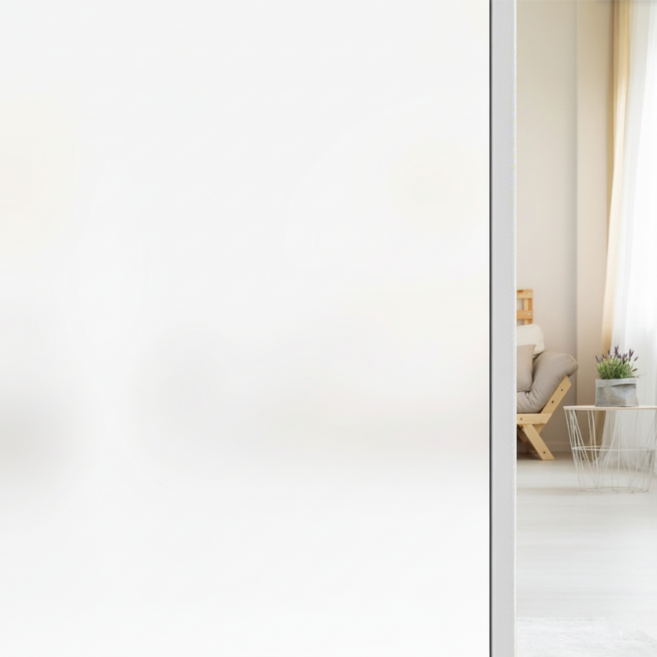 ROI라이프 정전기 사생활 보호 시트지 정전기 안개유리, 화이트