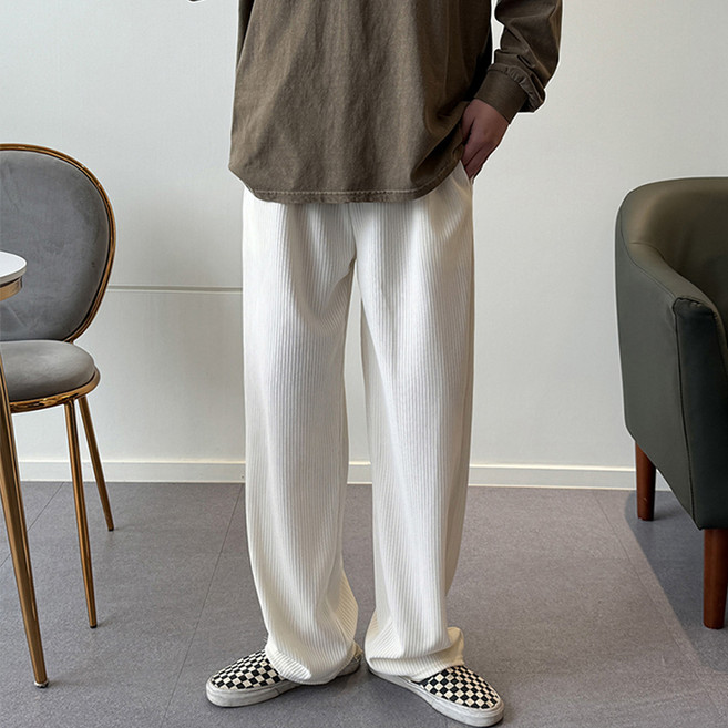 머시따 남녀공용 플리츠 와이드 팬츠