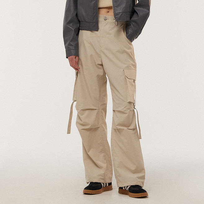 오디너리홀리데이 여성용 원더플레이스 벨티드 카고 와이드 팬츠 W7C24SAPT103