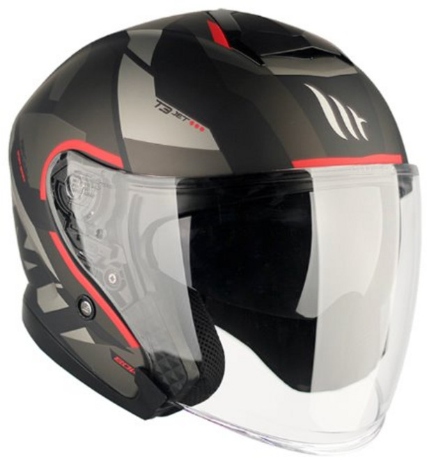엠티헬멧 THUNDER 3 SV JET 오토바이 하프페이스, BOWMATTRED
