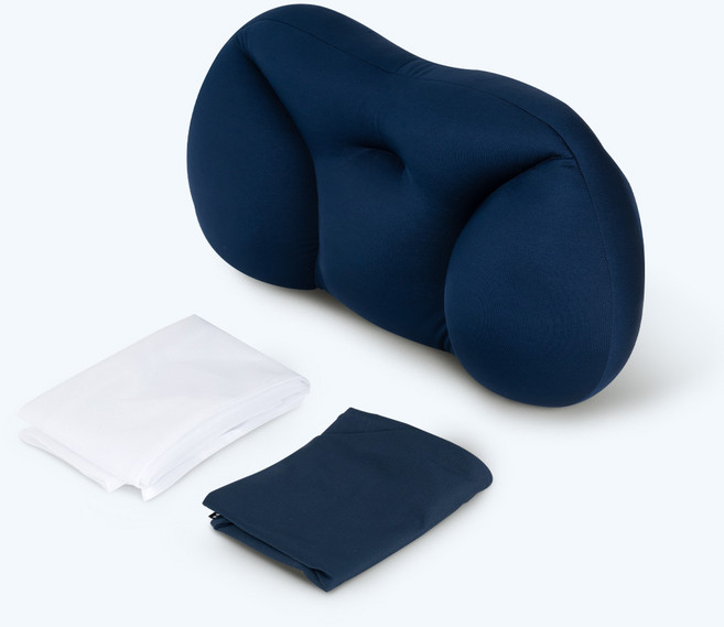 노멀라이프 무중력 에어볼 빨아쓰는 베개 + 커버 + 세탁망 세트, 네이비, 1세트