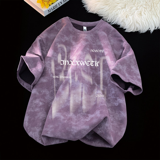 제이티엘 남성용 헤비웨이트 퓨어 코튼 루즈 반팔티