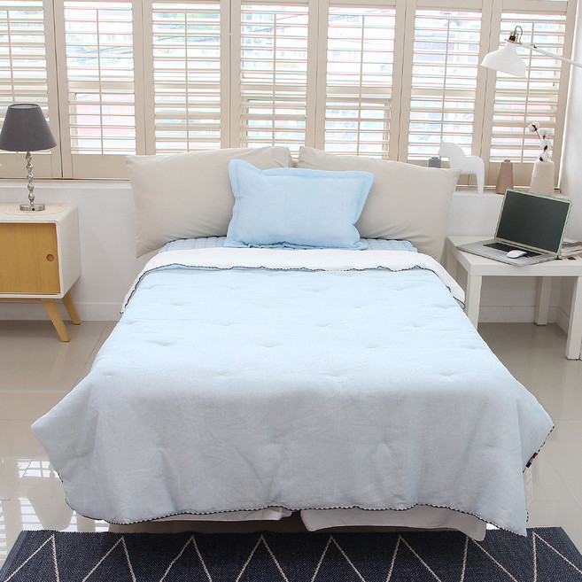 리눔아티카 여름 가벼운 시원한 모달 스노우 시어서커 차렵이불