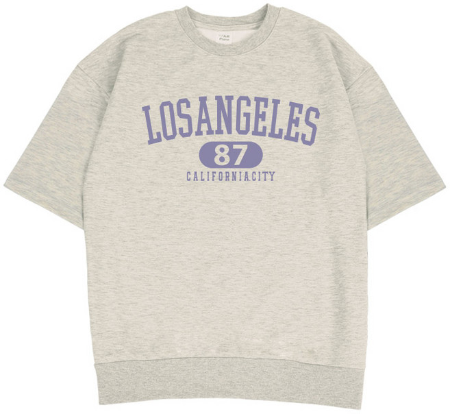 에어플레인 로스엔젤레스 오버핏 반팔 맨투맨