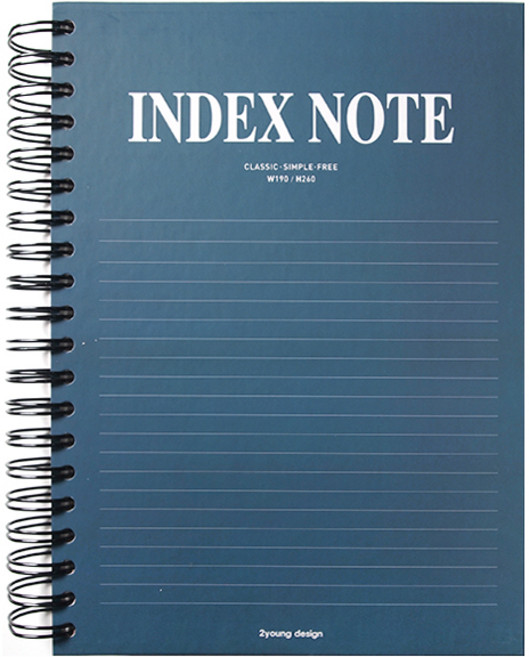 투영디자인 12000 더블 인덱스 점보 유선노트, 네이비, 1개