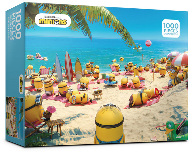 미니언즈 여름 휴가 직소퍼즐, 1000피스, 혼합색상, 1개