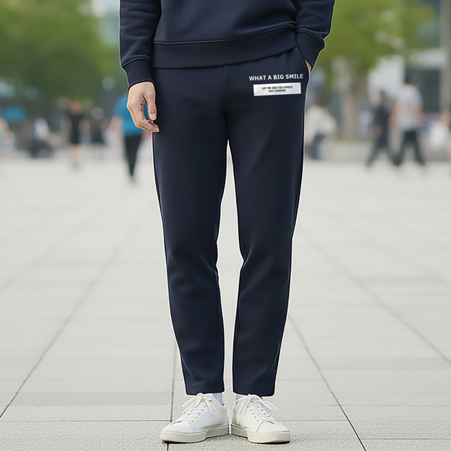 YT CLOSET 男女通用 SAY CHEESE 特厚雙面棉褲