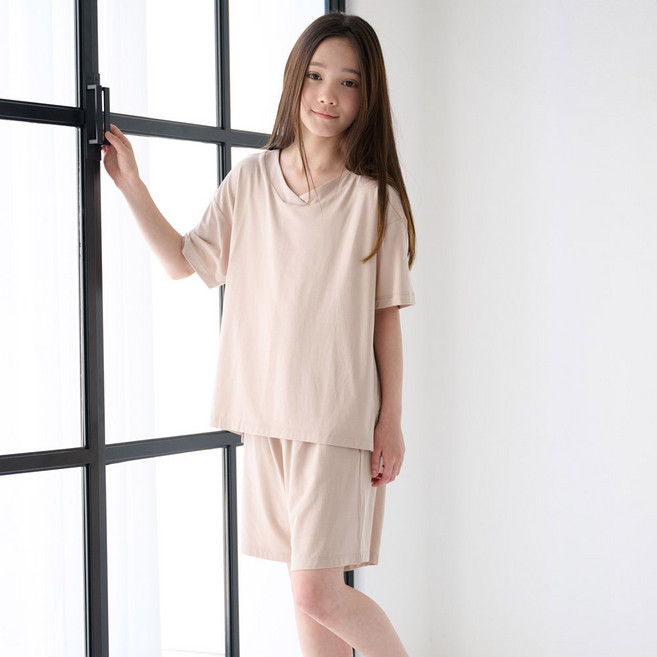 메종마밤 학생 브이넥 5부 파자마 세트