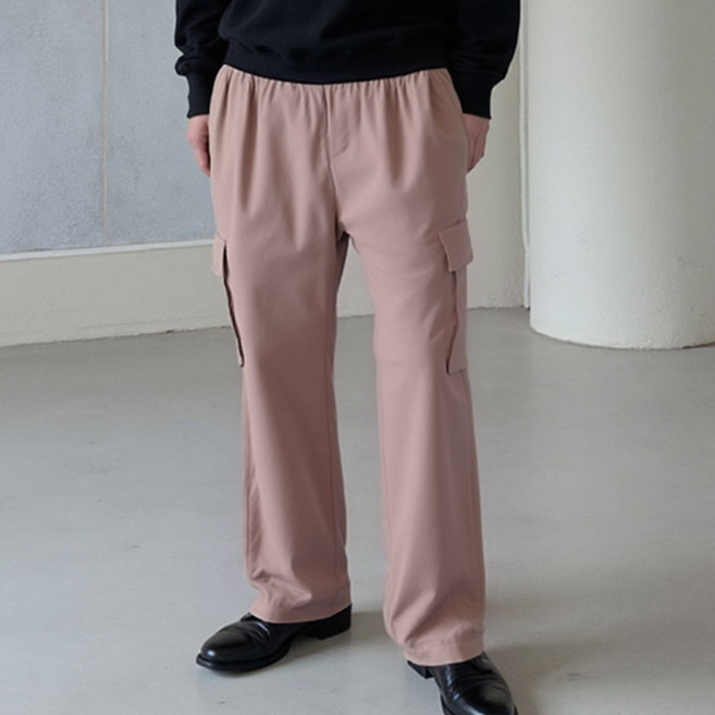 블루포스 남성용 퍼클렛 카고 밴딩 10부 와이드 팬츠