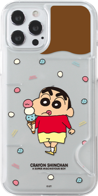蠟筆小新 S1 半透明卡夾超薄手機殼