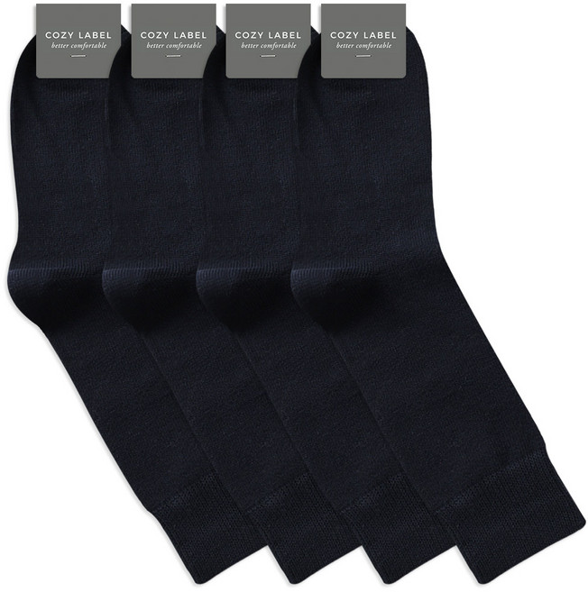 코지라벨 남성용 면사 4올 정장 양말 4켤레