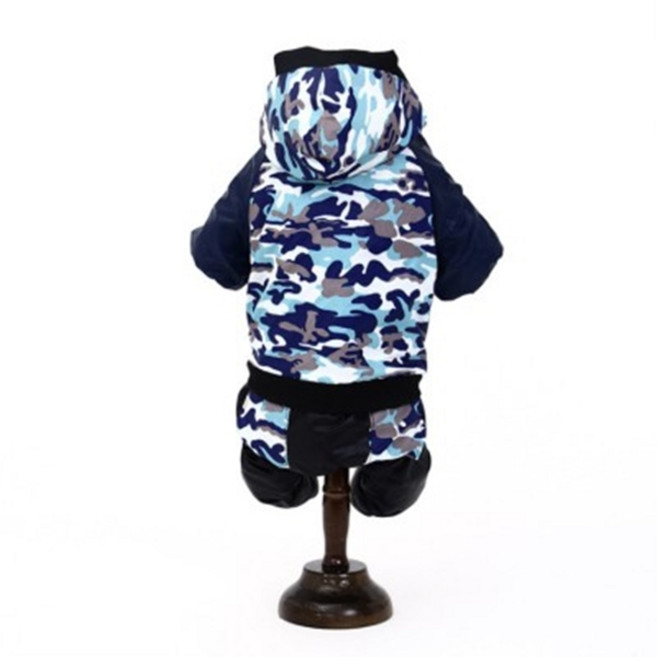 새코밍 반려견 웜 면패딩 올인원, 화이트, 1개