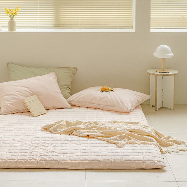 아르페지오베이직 국내제조 뉴메이딘 8COLOR 고밀도 순면 60수 누비요커버, 핑키드