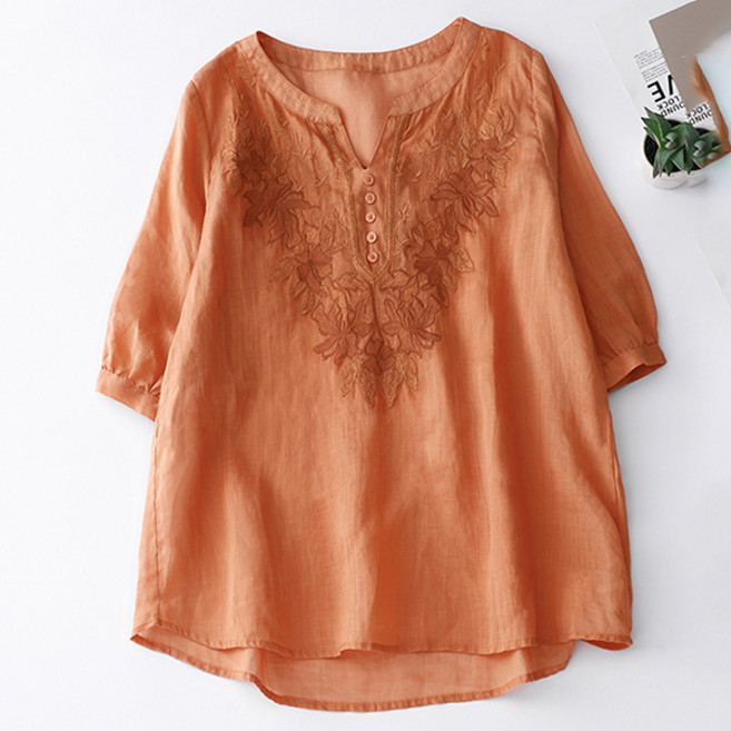 포플러앤씨 제드펀 자수 블라우스