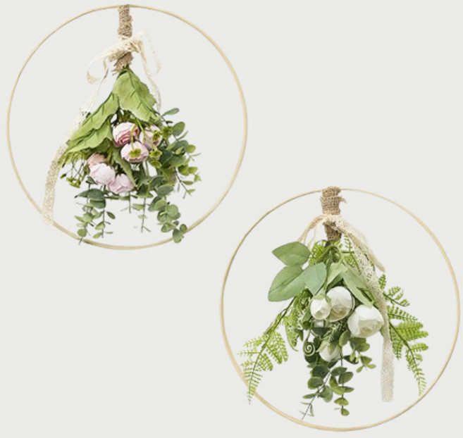 더플로우커머스 북유럽 감성 인조 플라워 벽장식 오브제 카멜리아 봉오리 2종, 핑크, 화이트