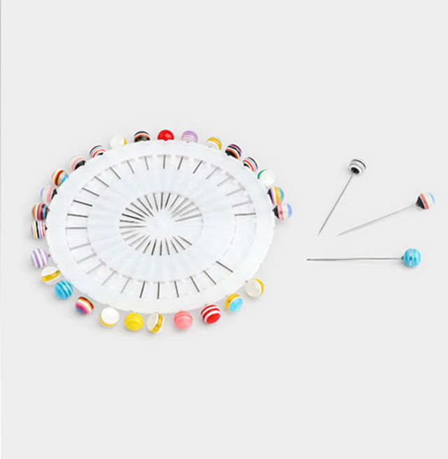 해피베어스 스트라이프 구슬 시침핀 30p, 랜덤발송, 1개