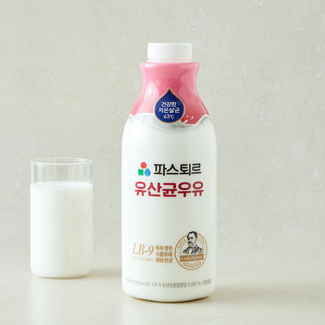 파스퇴르 저온살균 유산균 우유, 1개, 900ml