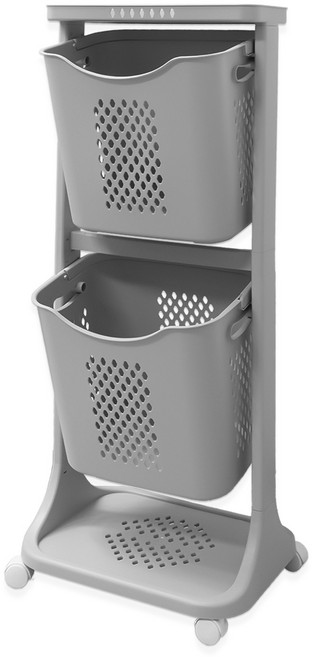 아임홈리빙 라인 스탠다드 대용량 빨래바구니, 그레이