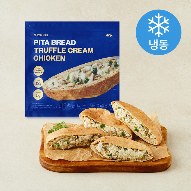 그로서리서울 피타브레드 트러플크림치킨 (냉동), 120g, 1개, 4개입